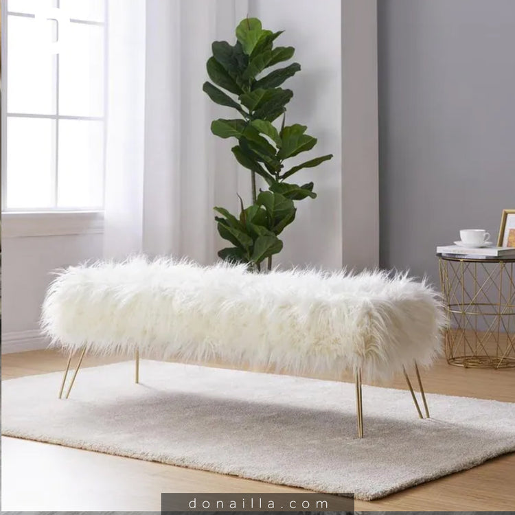 Fluffy Fur Chair white