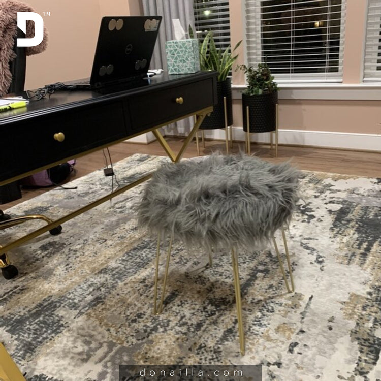 fluffy round chair